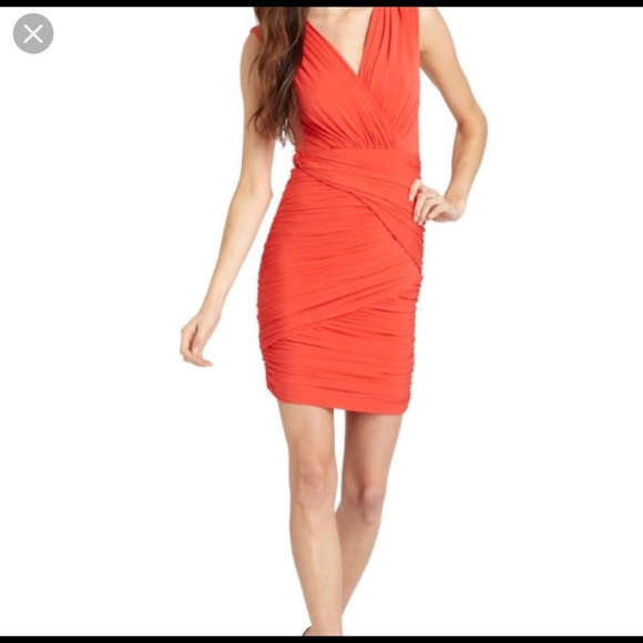 bcbgmaxazria orange dress